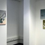 Výstava Kontrasty I z cyklu Duety - pedagog a student, pohled do instalace výstavy, obrazy Szymona Szewczyka (foto: archiv galerie)